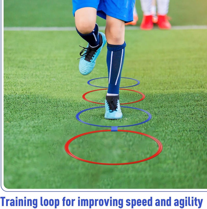 Shappy 50 Pcs Agility Rings with Storage Bags 15 Inch Agility Training Rings Hoop Exercise Ring Plastic Speed Rings Jumping Hoops for Sports Soccer Football Gymnastics Practice Games - Image 5